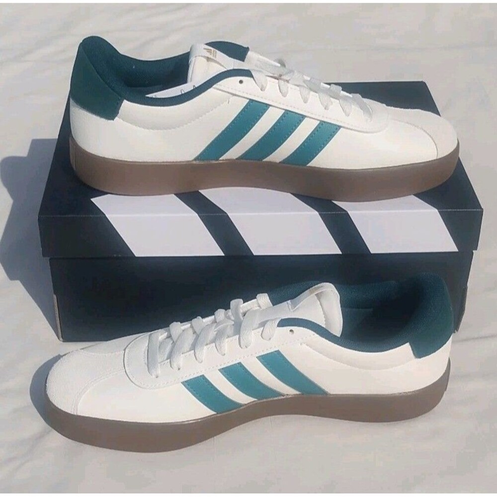 Adidas men VL Court 3.0 Shoes Sz 10 Green NIB